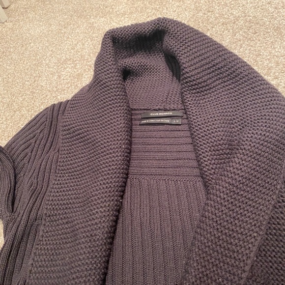Club Monaco Shawl Neck Zip Cardigan Size S - Picture 2 of 4